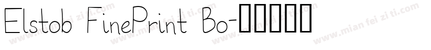 Elstob FinePrint Bo字体转换